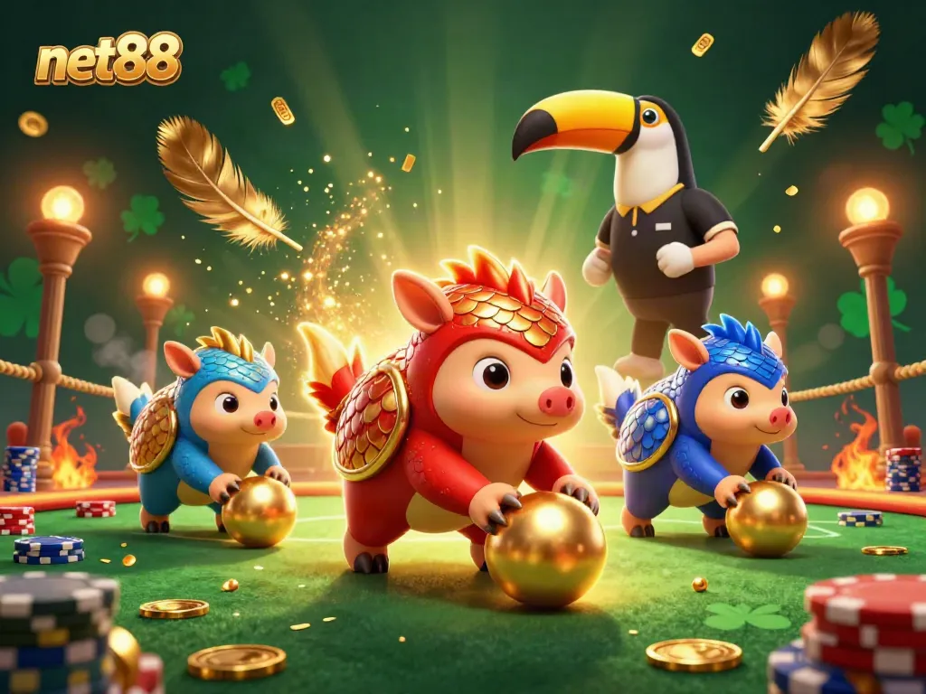 Engage in exciting betting action with NET88's unique pangolin showdown and vibrant casino atmosphere