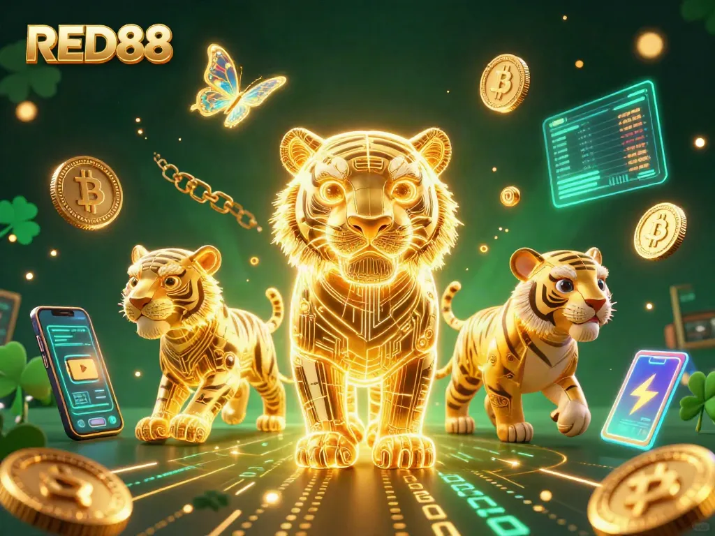 Engage with RED88's thrilling casino experience featuring dynamic characters and vibrant game elements.