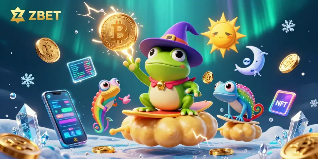 ZBET: Experience thrilling casino action with vibrant characters and dazzling elements.