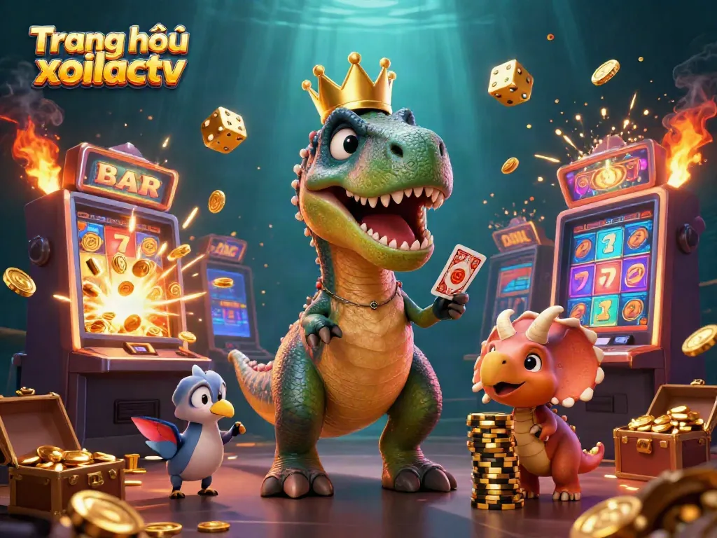 Win big with Trang chủ xoilactv as adorable cartoon characters engage in lively casino games.