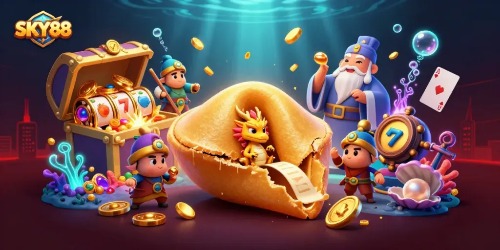 Experience thrilling wins at SKY88 with vibrant slot games and captivating casino elements.