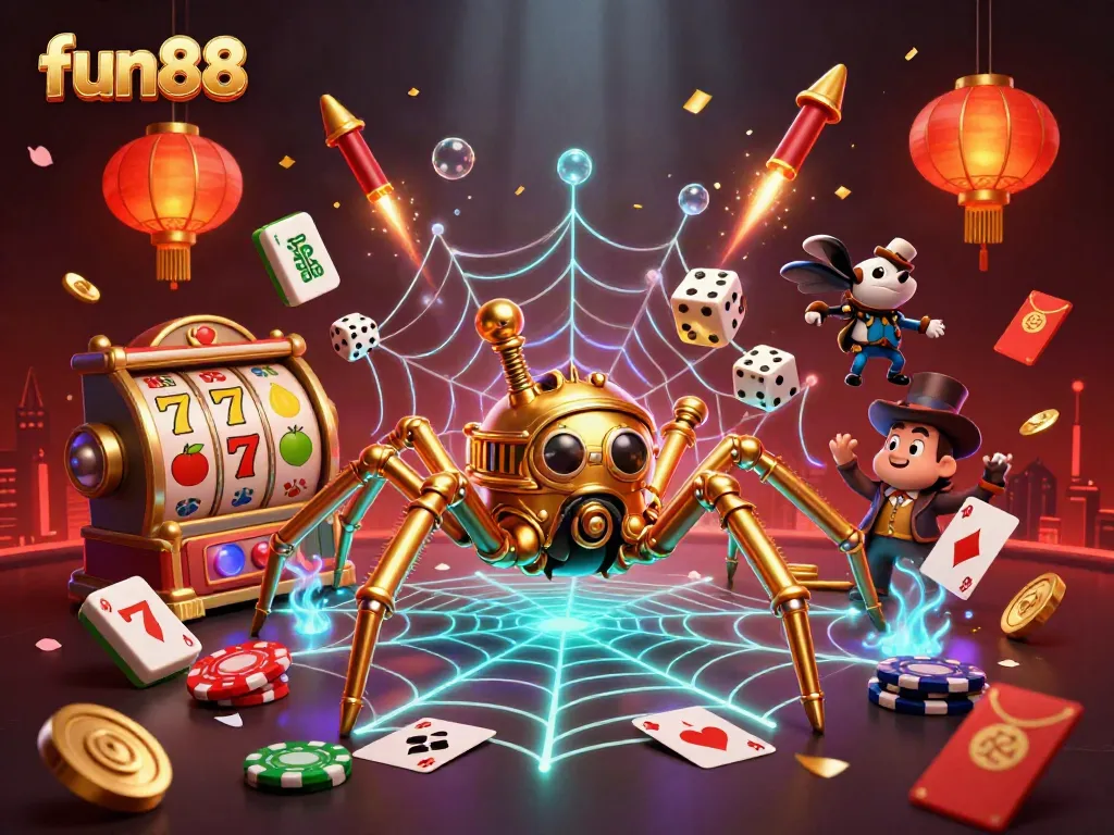 Experience the excitement of fun88 with steampunk characters exploring vibrant casino elements.