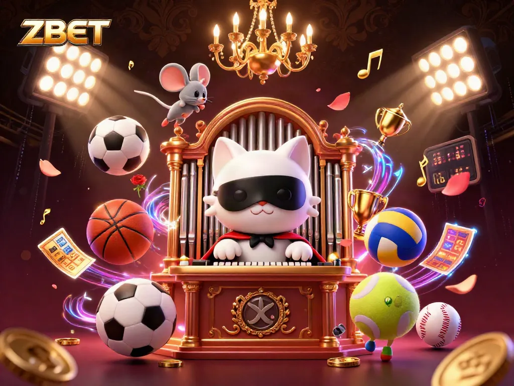 ZBET offers engaging casino experiences with a dynamic 3D scene showcasing betting excitement.
